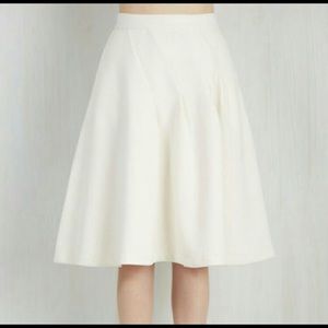 ModCloth White A-line skirt